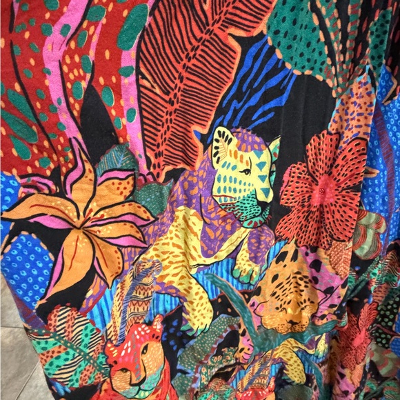 FARM RIO Black Cool Leopards Maxi Dress size Large Excellent condition! - Picture 5 of 6